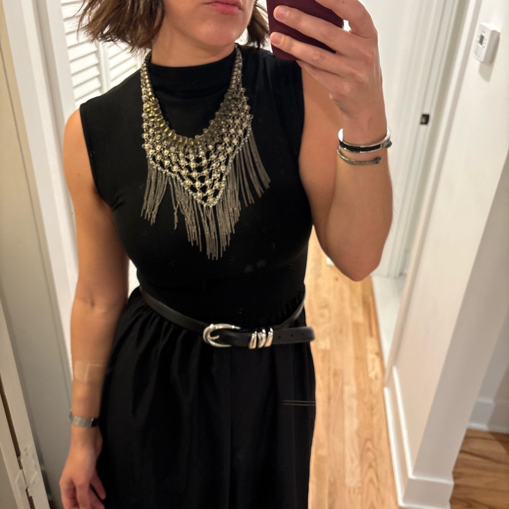 Silver Fringe Necklace